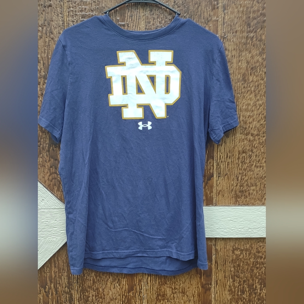 Under Armour ND Notre Dame Logo Graphic Tee Mens Size M